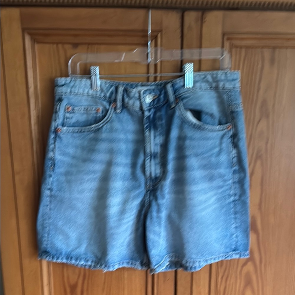 Zara Light Blue Denim Shorts